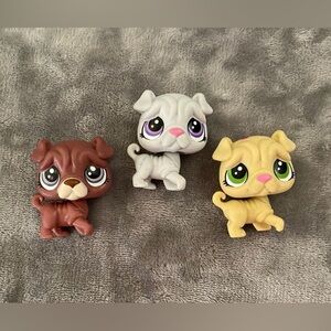 LPS Shar-Pei Dog Lot (3 total)